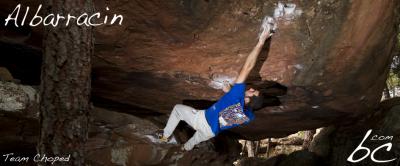 Spanish climber in "Team Choped"